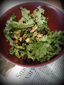 Lovin' on the raw kale salads. 