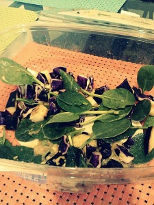 The spinach salad I had on Thursday before heading home. 